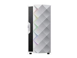 Case ATX GAMEMAX Diamond COC, 1x120mm ARGB, 1x140mm, LED strip, TG, USB3.0, White
