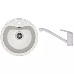 cumpără Chiuvetă bucătărie cu bateria Dr.Gans Dora + SanDonna F 1066 gri în Chișinău 