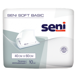 Впитывающие пеленки для постели Seni Basics Soft, 40x60 см, 10 шт.