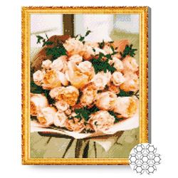 cumpără Tablou pe numere Art Gallery GA80038 Mozaic cu diamante 40x50cm Buchet pastelat în Chișinău 
