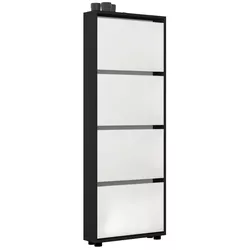 купить Полка для обуви Mobildor-Lux Leo Slim 80x16x164H cm Anthracite/White в Кишинёве 