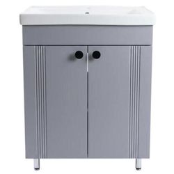 купить Шкаф под умывальник Mashtab 12181 Palma (Sava) cu 2 uși 650x470x850 Gri mat в Кишинёве 