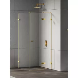 cumpără Cabină de duș New Trendy Eventa Gold Shine Rectangular R 100x100x200 cm 8mm EXK-4734 în Chișinău 