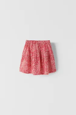 Юбка ZARA Красный с принтом 1377/494/600