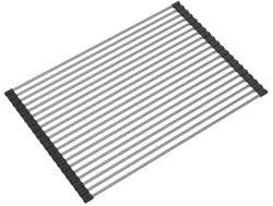cumpără Uscator pentru vase Helika-AquaSanita RM-3549 Stainless Steel + Silicone (Roll-Up Dish Drying Rack) în Chișinău 