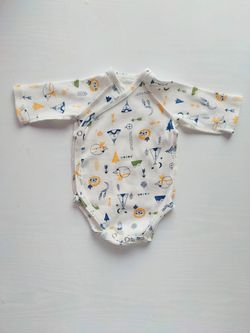 Боди на запах с длинным рукавом Safari