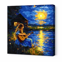 купить Картина по номерам Ideyka KHO8636 40x40cm Eco, Sunete in intuneric в Кишинёве 