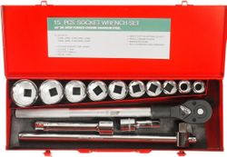 cumpără Set de unelte de mână JTC JTC-T615M набор 3/4" торцевых головок 12 гран. 22-50мм принад. 15 предм. în Chișinău 