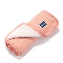 Покрывало хлопковое La Millou Biscuit Collection – Papaya 100x100 см