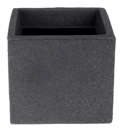 cumpără Ghiveci pentru flori ProGarden 50661 Cub 20x20cm, H18cm din plastic, antracit în Chișinău 