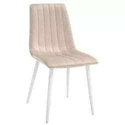 купить Стул Deco DC-90P N7 Catifea Capucino+White Legs в Кишинёве 