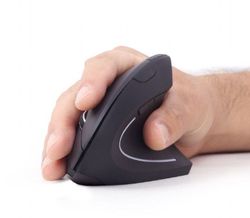 Wireless Mouse Gembird MUSW-ERGO-01, Optical, 800-1600 dpi, 6 buttons, Ergonomic, 1xAA, Black