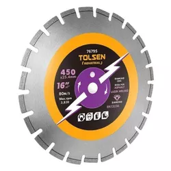 cumpără Disc de tăiere Tolsen Disc diamantat pentru asfalt 450x25.4mm Segment (76797) în Chișinău 