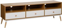 купить Тумба напольная для TV Deco Marani 3 polite 150x40x51H Oak/White в Кишинёве 