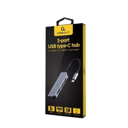USB  3.0 Hub: Type-C to 2*USB2.0/1*USB3.1/SD/MicroSD, Gembird "UHB-CM-CRU3P1U2P2-01"