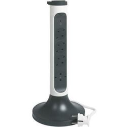 cumpără Prelungitor electric Legrand 694505 Bloc Mutifunctional 4x2P+T(2M-3x1,5/SPD+ind.LED),Alb-Gri în Chișinău 