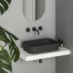 купить Раковина Ravak Ceramic Slim 550 R 55x37x12cm Black matt XJX0D155001 в Кишинёве 