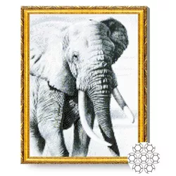 cumpără Tablou pe numere Art Gallery GA77785 Mozaic cu diamante 40x50cm Elefant în Chișinău 