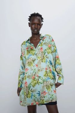 Bluza ZARA Turcoaz/imprimeu 2702/247/098 zara