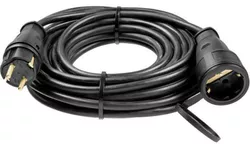 cumpără Prelungitor electric TEB Electrik 72346 Prelungitor cu o priza, 25m, 3х1.5mm², 16A, ІР44, negru (800.825.110) în Chișinău 