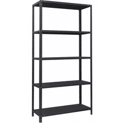 купить Cтеллаж складской УХЛ-МАШ СК-Ч 2,0/1000х400 Стеллаж средней нагрузки 120кг (2000х1000х400мм) (5 полок) чёрный в Кишинёве 