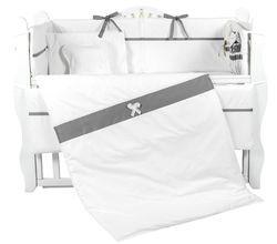 купить Детское постельное белье PernaMea Set lenjerie 8 piese Elegance Gri (PM.100102/3) в Кишинёве 