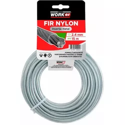 купить Леска для триммера Technoworker VOR83226 nylon rotund 2.4 mm x 15 m cu insertie metalica в Кишинёве 