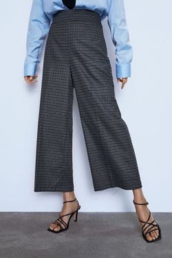 Брюки ZARA Серый в клетку zara 8119/250/922