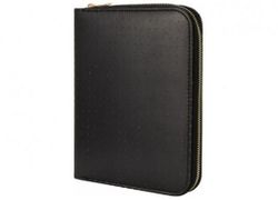 Carnet A5 80 foi coperta PU cu fermuar, Negru,hirtie crem, linie,240x200mm