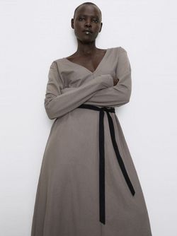 Платье ZARA Серый 5580/648/706