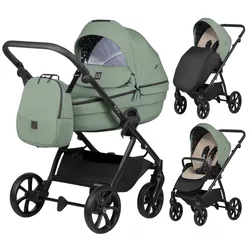 купить Детская коляска Tutis Carucior 2in1 UNO 6+ ESSENTIAL Dark Ivy 130 (1602130) в Кишинёве 