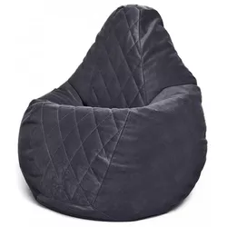 cumpără Fotoliu BeanBag BeanBag BM6126, Кресло Груша из велюра Maserrati "Romb", L, чёрный în Chișinău 