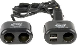 купить Зарядное устройство для авт.аккумуляторов Alca 511410 multiplicator bricheta auto 3 x12V + 2USB в Кишинёве