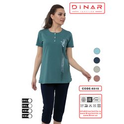 Женская футболка с брюками 3 четверти (2XL-5XL)