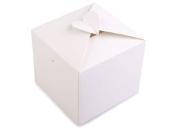Gift box with heart / white