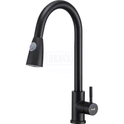 cumpără Bateria bucătărie Frap F 60991-6 (chiuveta plus extensibil) Alama NEGR în Chișinău