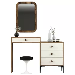 купить Туалетный столик Trendy Lizbon 547-Nuc, Crem 124x84x40cm в Кишинёве 