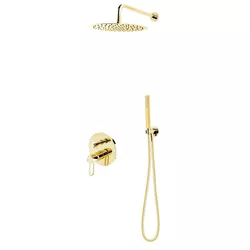 cumpără Set pentru duș F-Design Zapffiro Gold FD1-ZFR-7PSET1-55, sistem dus 6 in 1 în Chișinău 