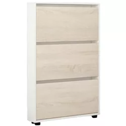 cumpără Raft pentru încălțăminte Mobildor-Lux Leo Slim 60x16x125H cm White/Sonoma în Chișinău 