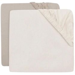 cumpără Lenjerie de pat pentru copii Jollein 2511-507-68155 Cearsaf cu elastic Jersey Oatmeal/Sand, 120x60cm, 2buc în Chișinău 