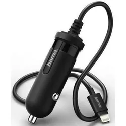 купить Зарядное устройство для автомобиля Hama 139634 Easy Car Charger for Apple iPhone/iPod with Lightning Connector, black в Кишинёве 