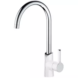 купить Смеситель кухонный Helika-AquaSanita 5523JG-700 SABIA GRACE Chrome+Glossy White в Кишинёве 