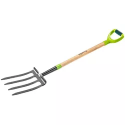 купить Лопата Verto 15G041 Furcă p/u săpat, coadă din lemn, mâner din plastic в Кишинёве 