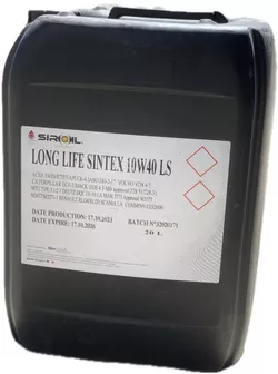 cumpără Ulei Siroil 10W40 20l TRUCK LONG LIFE SINTEX LS (SIR20420) în Chișinău 