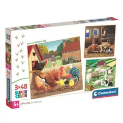 cumpără Puzzle Clementoni Puzzle 3x48 Momente la ferma (25791) în Chișinău 
