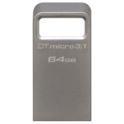64GB USB3.1 Flash Drive Kingston DataTravaler Micro "DTMC3", Ultra-small Metal Case (DTMC3/64GB)