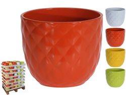 Ghiveci pentru flori din ceramica "Diamond" D14.5X12cm, 4 culori