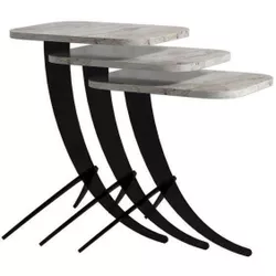купить Журнальный столик Trendy Pion, Белый мрамор, вложенный столик (3 шт.) в Кишинёве 