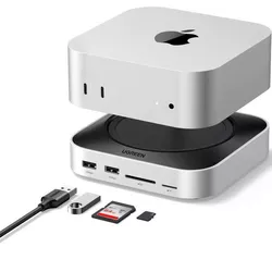 купить Переходник для IT Ugreen 65487 Docking Station 11in1 Mac mini M4, CM841, Gray в Кишинёве 