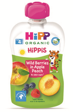 Hipp Фруктовый сюрприз из яблок, персик и лесные ягоды, 4+ мес, 100 г